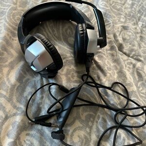 Silver and Black Over-Ear Headphones